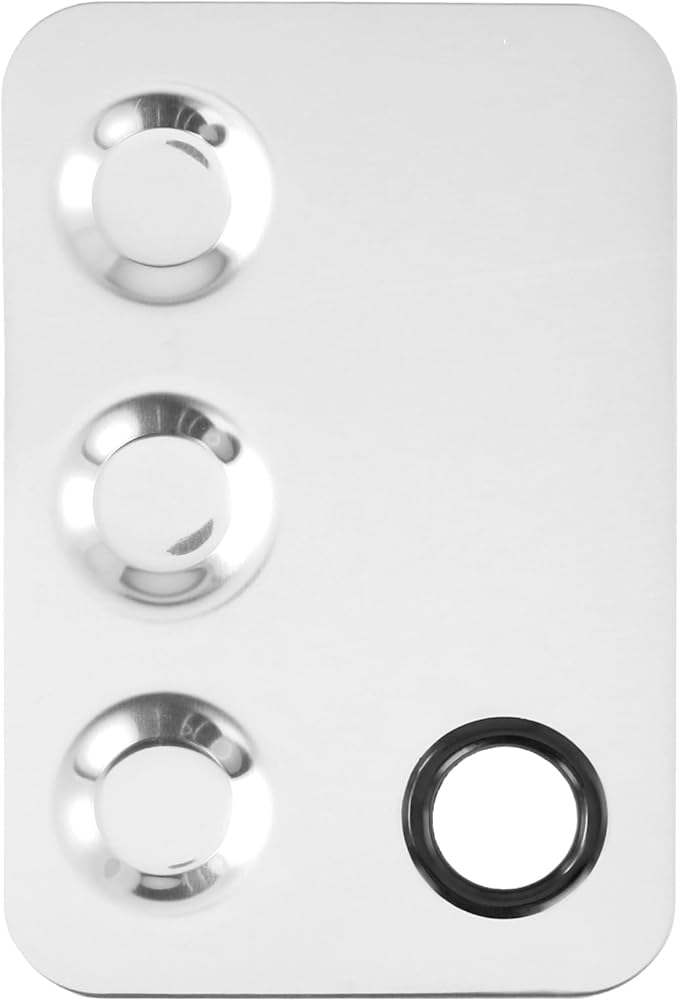 SOUJAP 12PCS Mixing Makeup Palette, 3 Well Stainless Steel Color Palette, Silver Palette for Makeup Pigments