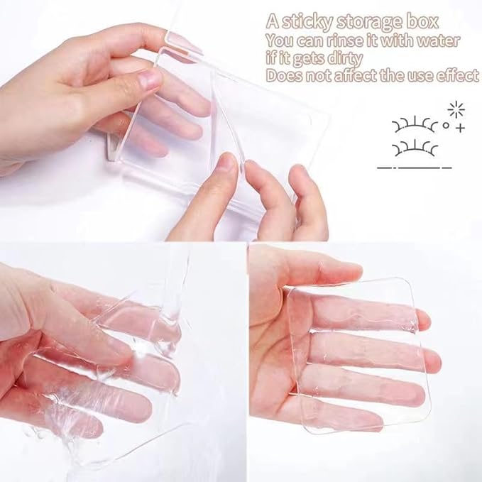 false eyelash adhesive storage box. Portable dust-proof transparent false eyelash storage tool. Suitable for traveling with you. And daily storage of false eyelashes.