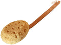 18'' Shower Body Brush Sea Sponge Long Wooden Handle Back Scrubber Bath Brush Gentle Exfoliating Lotion Applicator
