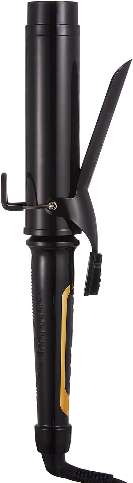 Lanvier 1 1/2 Inch Curling Iron 1.5" Barrel Curling for Medium & Long Hair with Soft and Relax Curls, Up to 450°F Worldwide Voltage (100-240V) Hair Curler for Traveling, Hair Waving Style Tool – Black