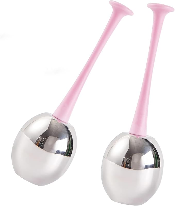 Stainless Steel Cooling Globes 2 PCS for Face Massage Durable Ice Globes with Storage Case Spa & Home Use Reduce Puffiness, Tighten Pores for Wife Mom Girlfriend Mother Sister Gift