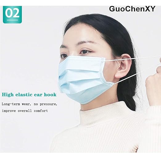 50Pcs Disposable Filter Mask 3 Ply Earloop Face Masks