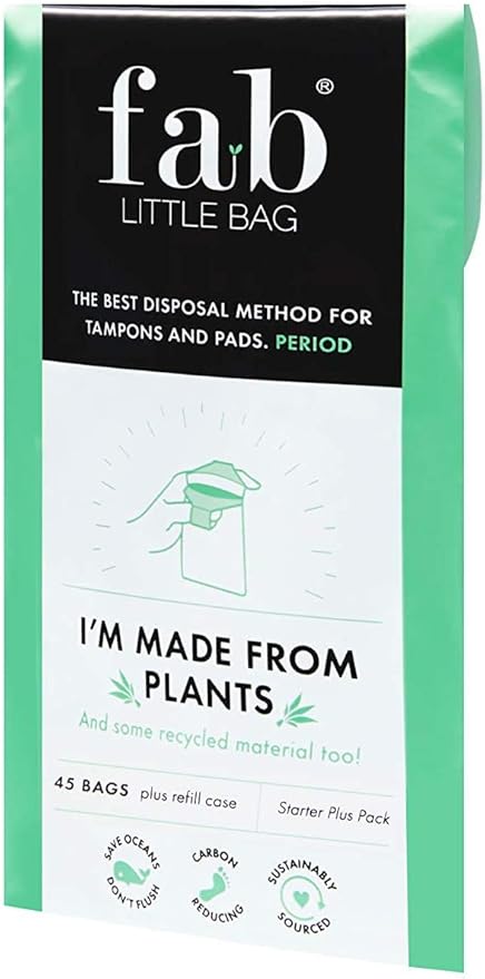 Fab Little Bag Starter Plus Pack - 20 Sanitary Disposal Bags Plus Recyclable Refill Pack for Out and About (20 Pack)