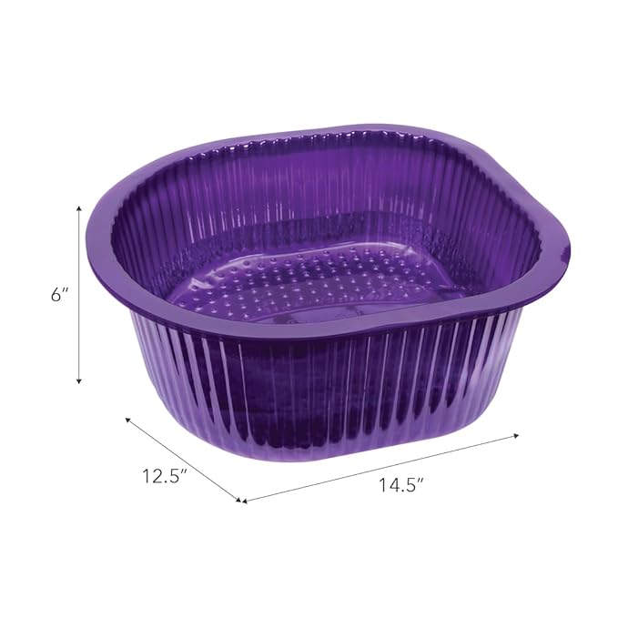 ForPro Universal Pedi Bath Liners - 50% THICKER - Fit Footsie Bath Plus Foot Bath, Disposable Pedicure Foot Tub Liners for Foot Spa Basins & Foot Bath Soaks, Purple, 100-Count
