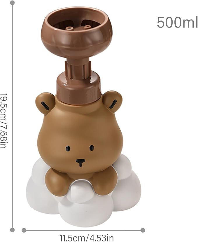 1 Pc Bear Paw Foam Soap Dispenser Cartoon Shaped Pump Bottle Refillable Hand Sanitizer Dispenser for Bathroom Kitchen Shampoo Lotion