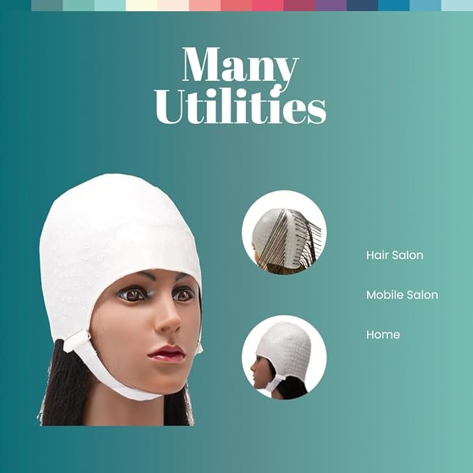 Dompel Silicone Highlight Hair Cap | Reusable Professional Silicone Cap | Special for Hair Dyeing | Model 233 CA 1 UND