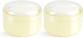 AUEAR, 2 Pcs After-Bath Empty Body Powder Container Puff Box with Sifter for Home and Travel (Yellow, 3.43" x 2.36")