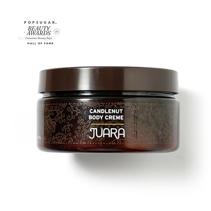 JUARA Candlenut Body Polish - 2-in-1 Exfoliating Body Scrub with Candlenut Oil, Rice Bran & Walnut Shell - Moisturizing Body Exfoliator, No Water Needed, Indonesian Jamu, (7.5 ounce)