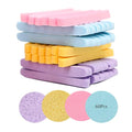 Facial Sponge Compressed,60 Pcs PVA Professional Makeup Removal Wash Round Face Sponges Spa Pads Exfoliating Cleansing for Women,Yellow,Pink,Blue,Purple