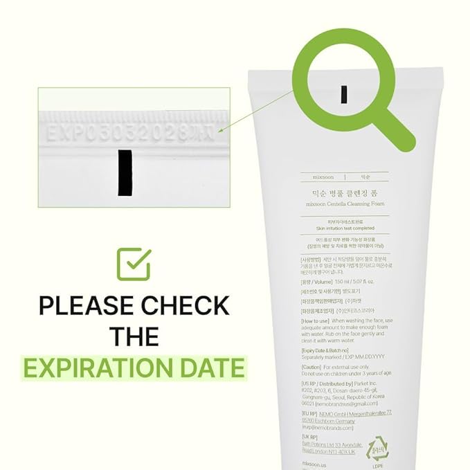 mixsoon Centella Cleansing Foam Face Wash with Cica, Low pH Cleansing and Soothing for Face, Hydrating Formula 150ml / 5.07 fl. oz. Korean Glass Skin Care