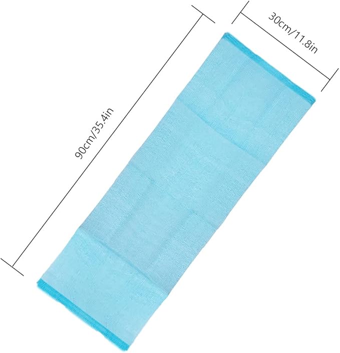 8Pcs 35 Inch Exfoliating Bath Cloth,Skin Bath Wash Towel,Nylon Shower Washcloth Body Scrubber Loofah for Women and Men