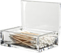 Sizikato Clear Acrylic Q-Tip Holder Bathroom Cotton Swab Dispenser.
