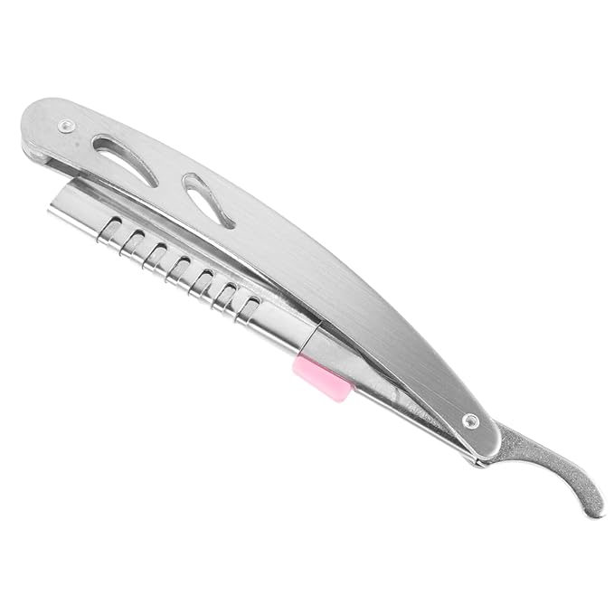 Straight Razors For Men, Stainless Steel Barber Razors Straight Single Edge Razor Kit Beard Shaping Tool Mens Barber Razors for Shaving