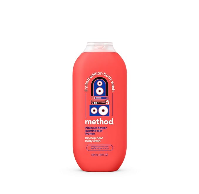 Method Limited Edition Body Wash, Hip Hop Heat with notes of Hibiscus, Jasmine Leaf, and Lychee, 18oz