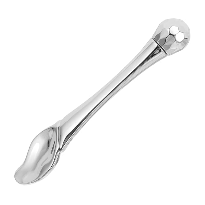 Metal Eye Cream Applicator Stick with Spatula Versatile Skincare Tool for Face Cream for Circulation and Relaxation Silver Color