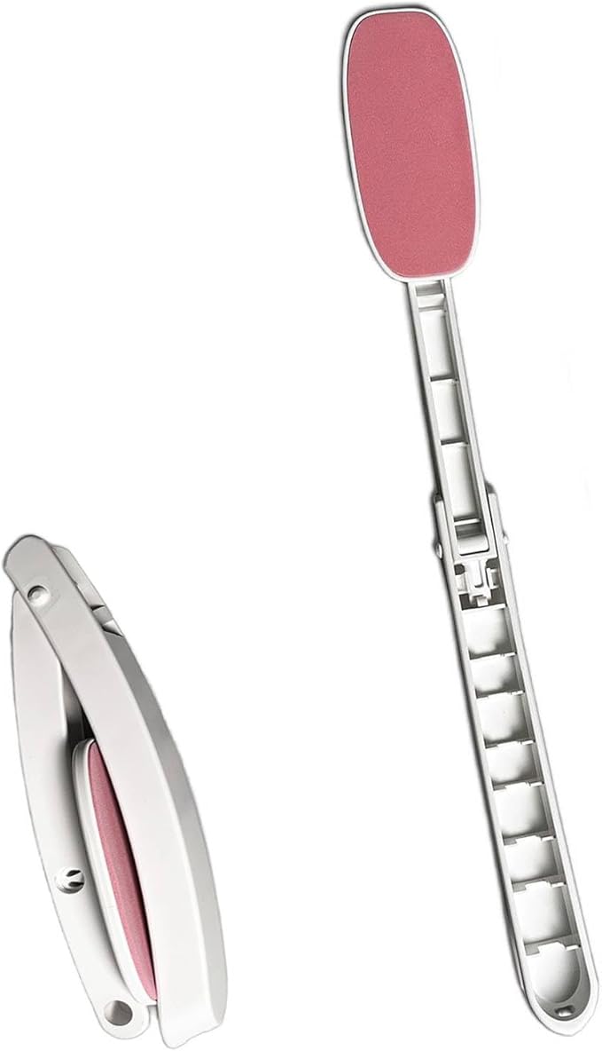 Back Cream Aid,Cream Applicator for The Back,Foldable Lotion Applicator with Long Handle,Cream Aid for Back Sun Cream, Self Tanning Back Applicator (Pink)