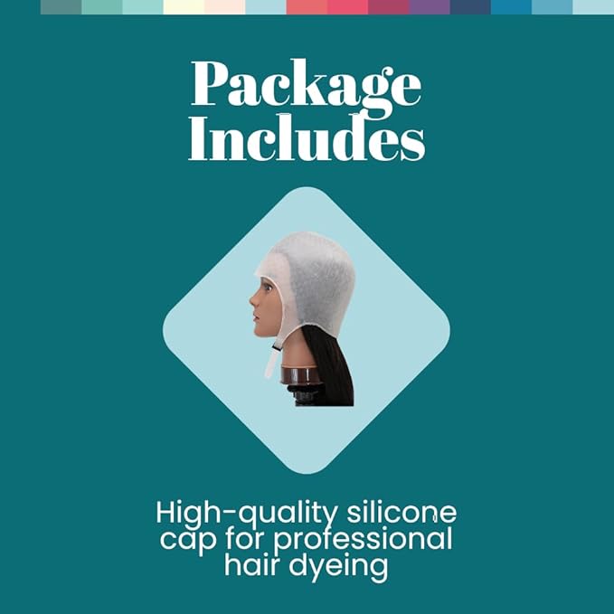 Dompel Silicone Athenas Highlight Hair Caps for Salon-Quality Highlights | Suitable for All Hair Types | White | Model 400-SA (2 PCS)