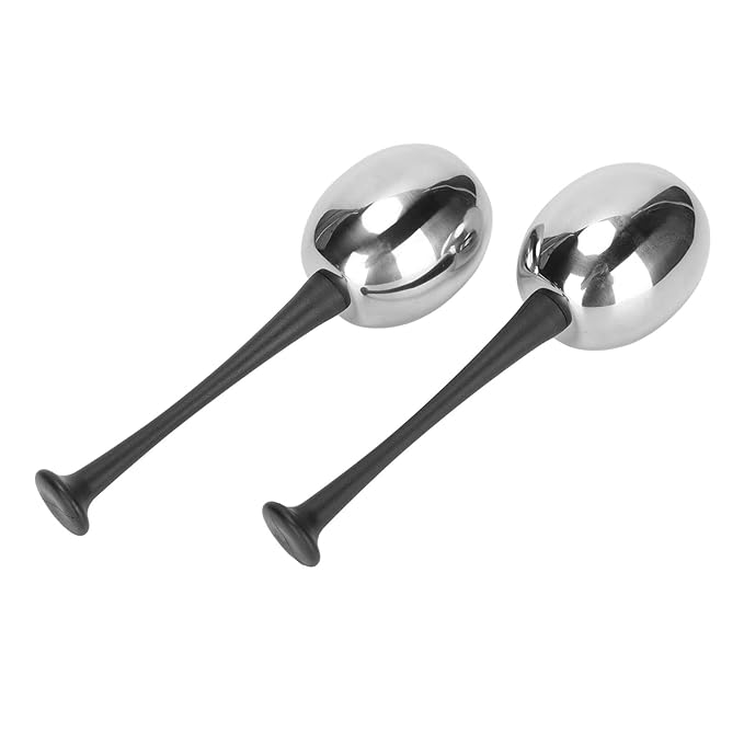 Facial Ice Globes for Face and Eyes, Stainless Steel Ice Roller Facial Massage Tool for Puffiness Dark Circles, Cooling Face Roller Skin Care Beauty Tools (Black Handle)