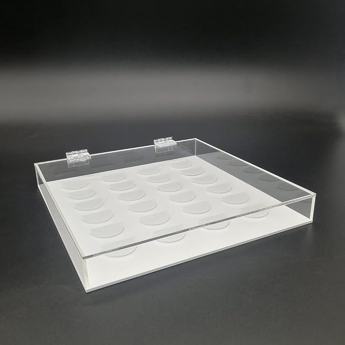 12 Pairs False Eyelashes Clear Storage Box Acrylic Display For Case