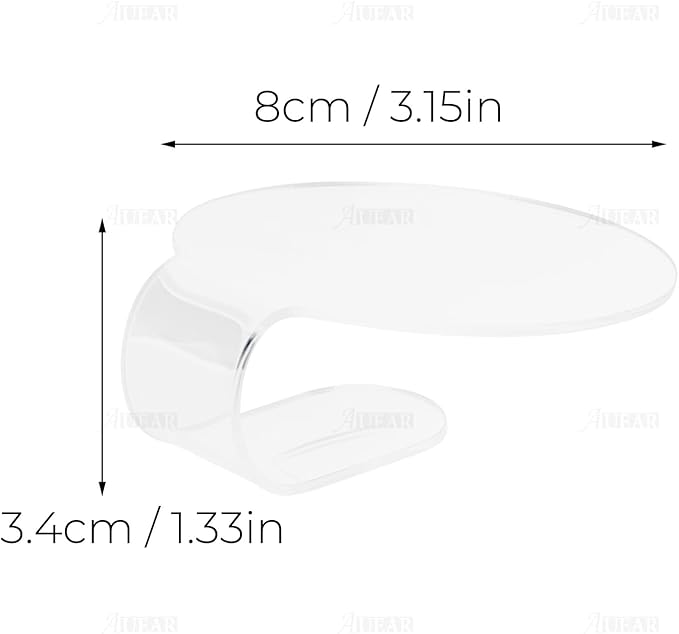 AUEAR, 3 Pack Makeup Mixing Palette Acrylic Handheld Tray Foundation Eye Shadow Hand Cosmetic Dish Blending