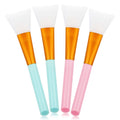 4pcs Silicone Face Mask Brush Mask Applicator Tool Soft Silicone Facial Mud Makeup Brushes Hairless Face Masks Beauty Applicator Tool for Body Lotion Butter Clay BB Cream DIY Masks