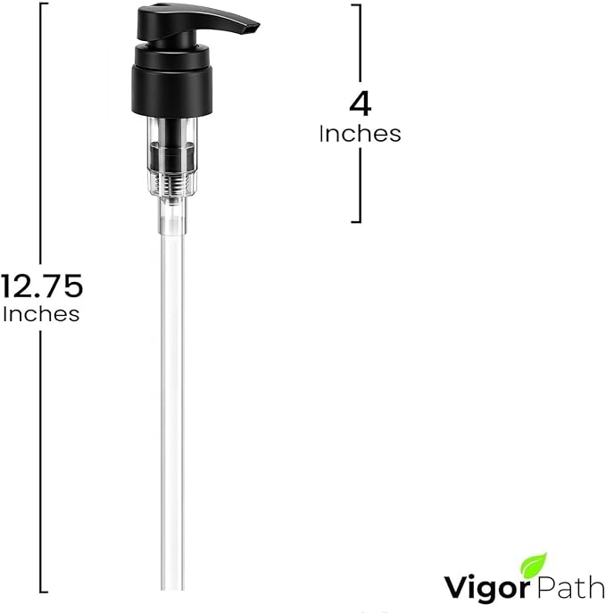 Universal Shampoo/Conditioner Dispenser Pump for Bottles, Leak Proof, Pump Top Fits 1 L/33.8 oz Bottles, 28/410 Neck Size, Black (Pack of 2)
