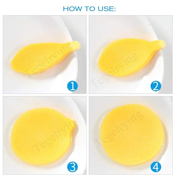 Facial Sponge Compressed,120 Count PVA Professional Makeup Removal Round Face Wash Sponges Spa Pads Exfoliating Cleansing for Women,Yellow,Pink,Purple