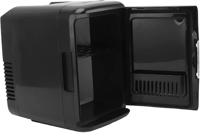 4L 6 Can Mini Fridge Cooler Warmer Car Mini Portable Fridge for Cosmetics Baby Food & Drinks with Removable Shelf for Home Office Travel (US Plug)