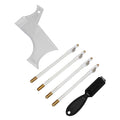 Beard Shaper, Beard Lineup Tool Beard Grooming Toolkit Includes Beard Shaping Stencil with 4 Barber Pencils for Home Use and Travel (White)
