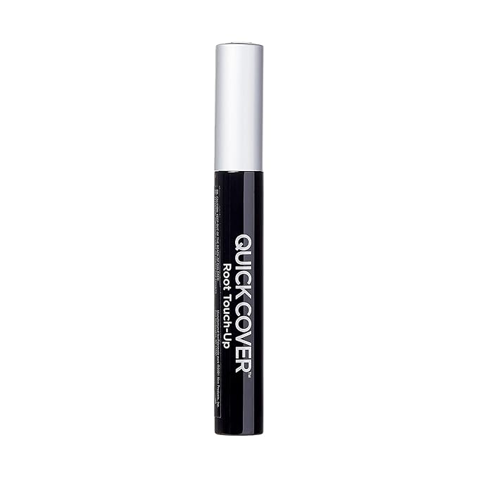 RED by KISS Quick Cover Root Touch Up Rescue (Black 2 Pack), Mascara Natural Water-Resistant Temporary Gray Concealer Cover Up Brush for Hair Mustache & Beard, Formulated with Jojoba Oil