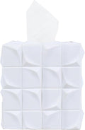 Hymmah Modern Square Tissue Box Cover Holder,Bathroom Accessories Decor Unique Design Tissue Box Cover for Bathroom Vanity Counter Tops Also Great for Bedrooms and Living Rooms