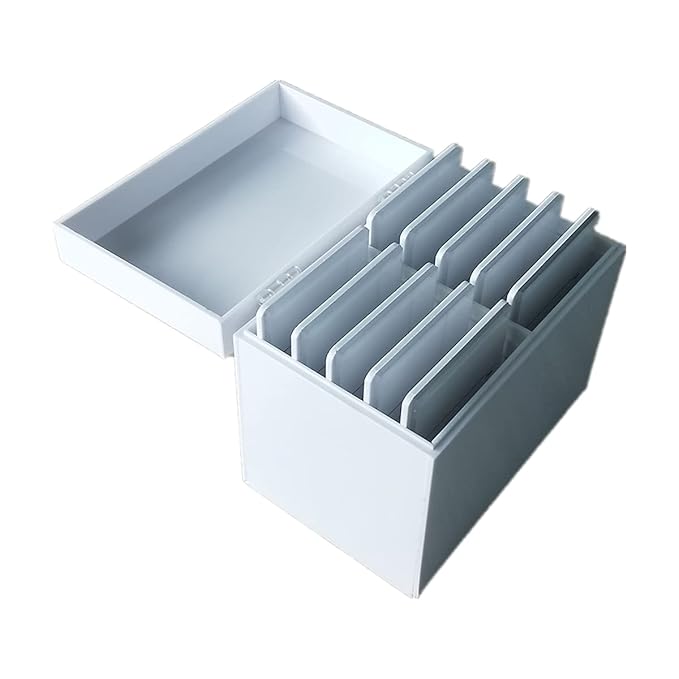Acrylic Eyelash Storage Box, 10 Layers False Eyelashes Glue Pallet Holder Display Grafting Eye lashes Extension Close-Packed Display with 10 Pallets Makeup Organizer