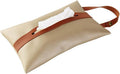 Tissues Box PU Leather Facial Paper Storage Case Rectangular Organizer Holder Decor with Hanging Strip for Kitchen Restaurant Countertops Bedroom Dressers Night Stands Desks (Light Yellow)