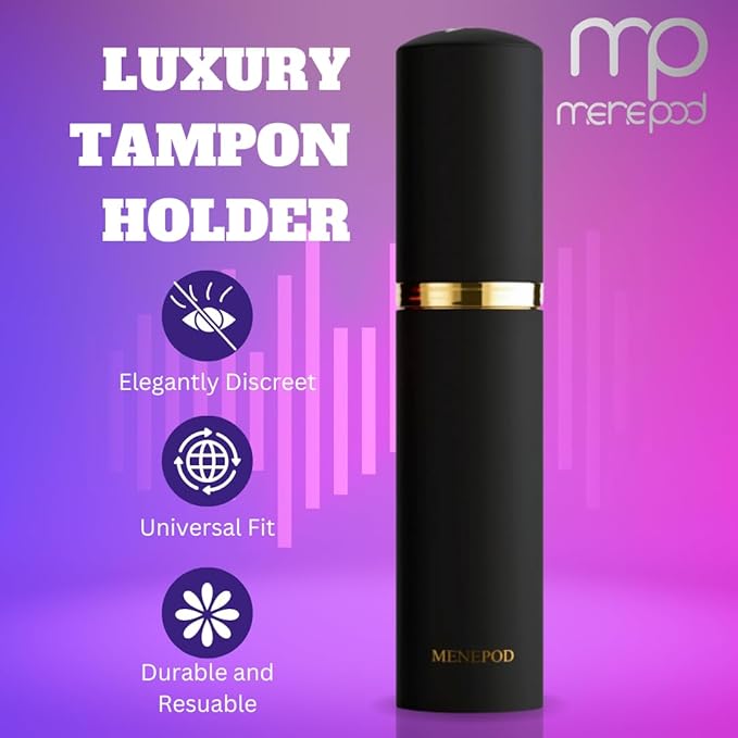 Luxury Tampon Holder For Purse,Cigarette Case,Pad and Bag Storage,Feminine Care,Discreet Travel Essentials Organizer Accessory Ideal for Women, Ladies, and Girls (Black)