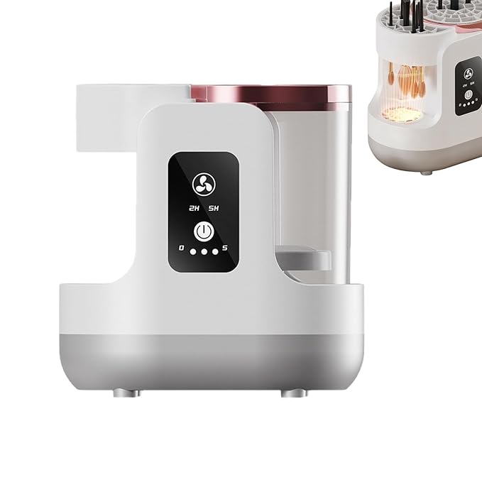 Electric Brush Cleaner - Quick Drying Makeup Washer, Gentle with Deep Clean, Auto Drying with Multiple Adapters, Cosmetic Tool Fast Cleaning, Brush Machine for Professional Artists
