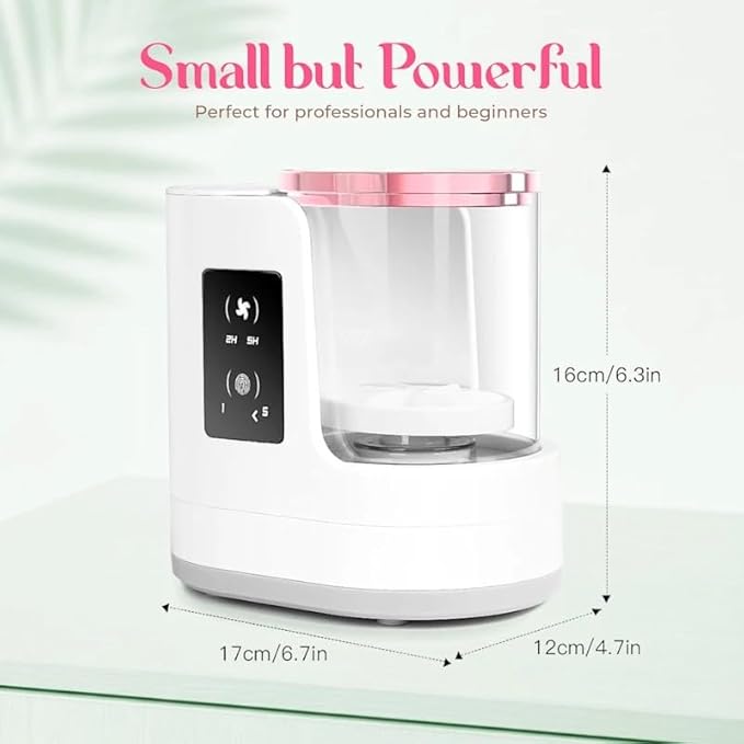 BRISEL 3-in-1 Makeup Brush Cleaner Machine & Dryer – Electric Automatic Washer, Deep Clean & Dry in Minutes, USB Powered with LED, Fits All Brush Sizes (White & Rose Gold)