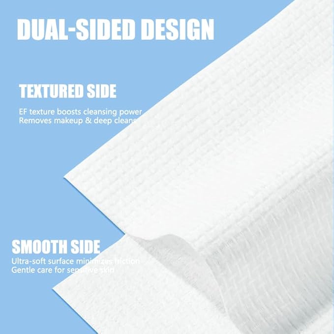 Disposable Face Towels 10"×12" Makeup Remover and Clean Soft and Thick Dry Wipes Facial Tissue XL Towelettes 100 Count