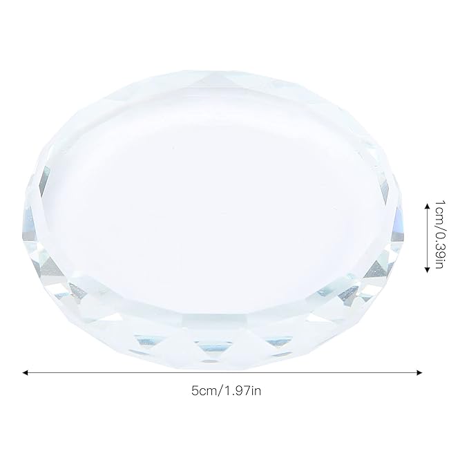 Nail Art Palette, 2PCS Nail Polish Mixing Plate, Nail Art Painting Color Toning Glass Board for Makeup Pallet Display Cosmetic Mixing Tools