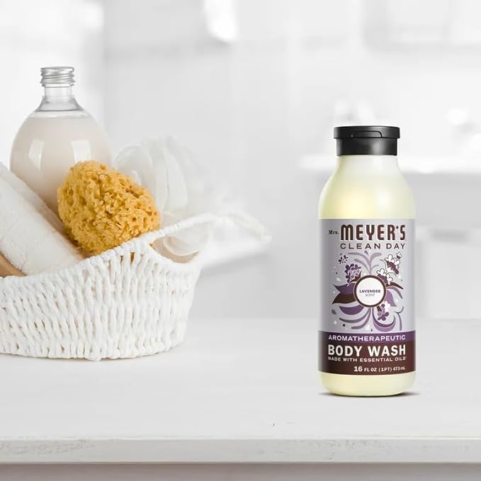 Mrs. MEYER'S CLEAN DAY Body Wash, Lavender 16 Fl Oz (Pack of 4)