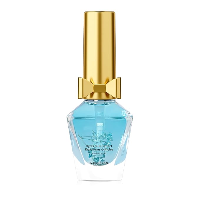 Cuticle Oil, Scented Cuticle Nail Oil Infused with Flowers, Hydrates, Moisturizes, Strengthens, Repairs, Revitalizing Cuticle Oils for Nails Damage Dry Cuticle, Jasmine, 12ml