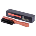ZEUS Boar Bristle Beard & Mustache Handled Brush for Men, Firm & Stiff Bristles, Travel Beard Care Brush with Handle (Made in Germany) J91