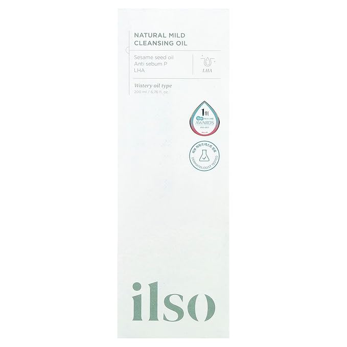 ilso Natural Mild Cleansing Oil/Daily Makeup Blackheads Removal 200mL