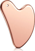 Nuanchu Stainless Steel Gua Sha Facial Tools Metal Guasha Tool for Face Body Jawline Shaper, Double Chin Reducer, Puffiness Reducing, Lymphatic Drainage Massager Skin Care Gift with Pouch(Pink)