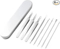 8 Pcs Blackhead Remover Comedone Extractor, Acne Removal Kit, Manual Pimple Popper Tool for Quick and Easy Removal of Pimples, Blackheads on Forehead, Facial and Nose (8 Pack)