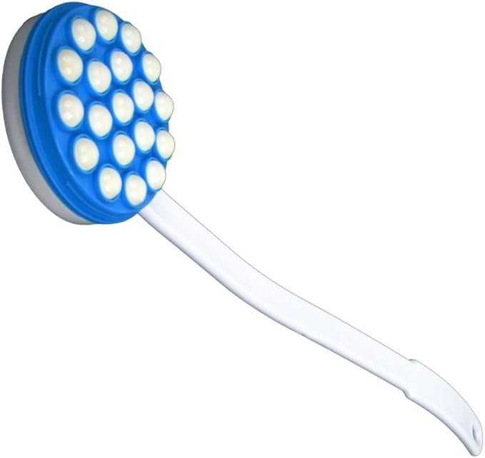 Lotion Applicator for Back – Long Handled Roll-On Dispenser and Handheld Back Massager – Wand for Applying Sunscreen, Cream, or Shower Gel by Remedy