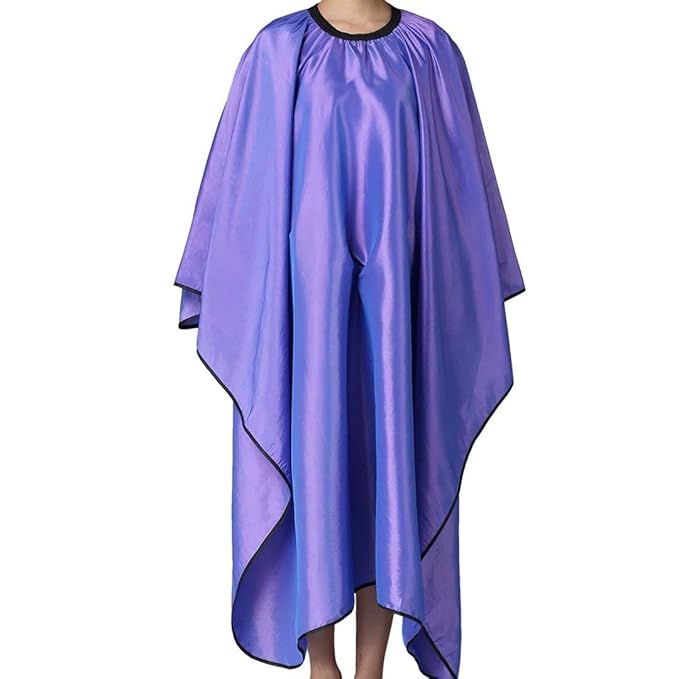 Barber Cape, Professional Hair Salon Cape with Adjustable Metal Clip, Shampoo Hair Cutting Cape for Barbers and Stylists - 55 x 63 inches (Purple)