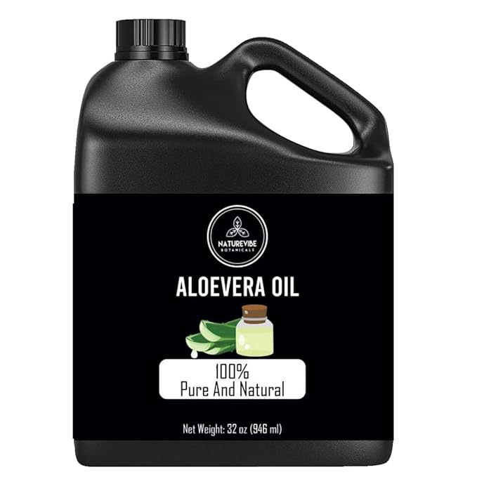 Naturevibe Botanicals Aloevera Oil 32 Ounces | 100% Pure and Natural | Great for Skin Care and Hair Care