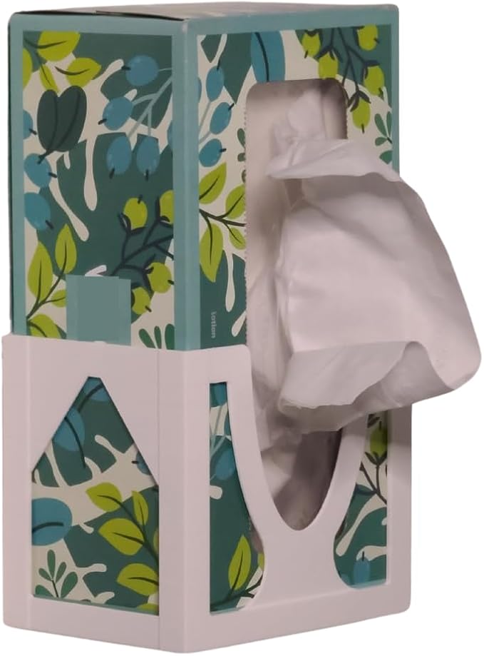 Sneeze Eaze Wall-Mounted Tissue Box Holder - Space-Saving Design - Easy Loading & Stylish Home Decor - Versatile Installation Options - Perfect for Home, Office & School - Made in The USA (Black)