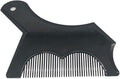 Beard Shaping Tool with Inbuilt Comb and Transparent Template Works with Electric Trimmers for Perfect Lineup Edging Jaw Cheek Neck Line Symmetric Curve Step Cut Styling Guide (Black)