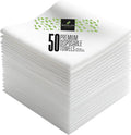 DAVELEN Disposable Large Luxury Towels (50-Count) Spa and Salon Quality Softness for Guests, Clients | Hair, Face, Body Use | Luxurious Comfort, Ecofriendly (050, 32x16 inches)